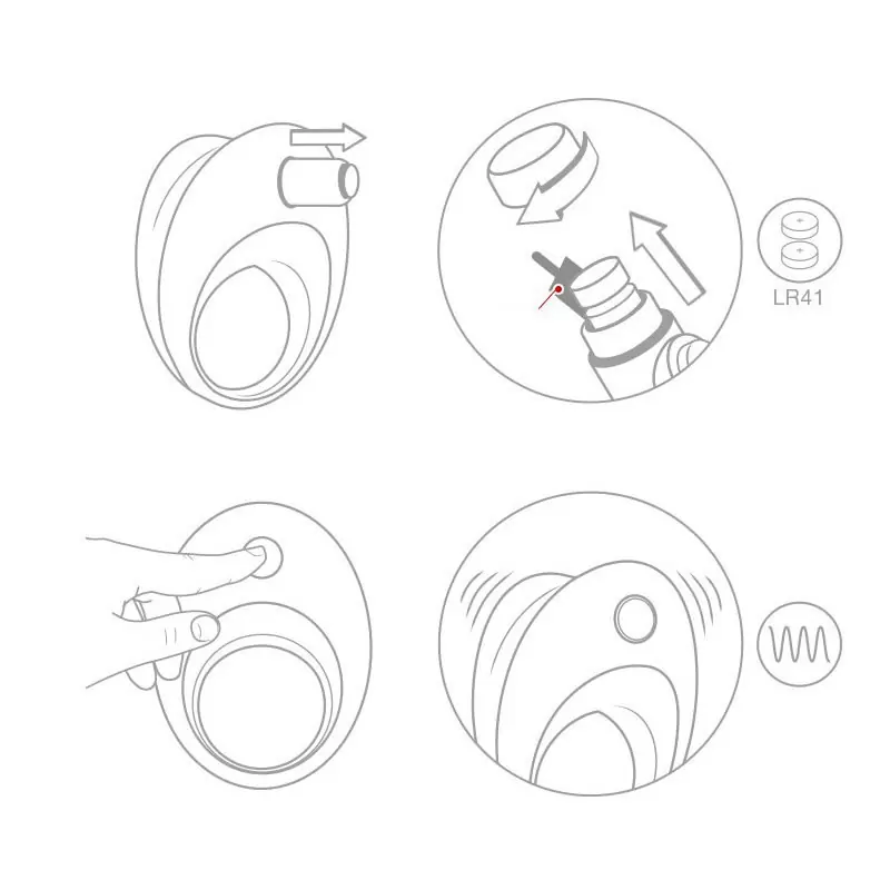 Эрекционное кольцо Ovo  B10 с вибрацией – черный