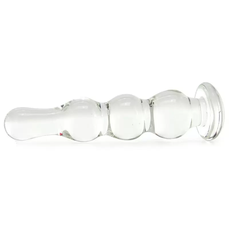 Анальная елочка из стекла Crystal Ripples – прозрачная