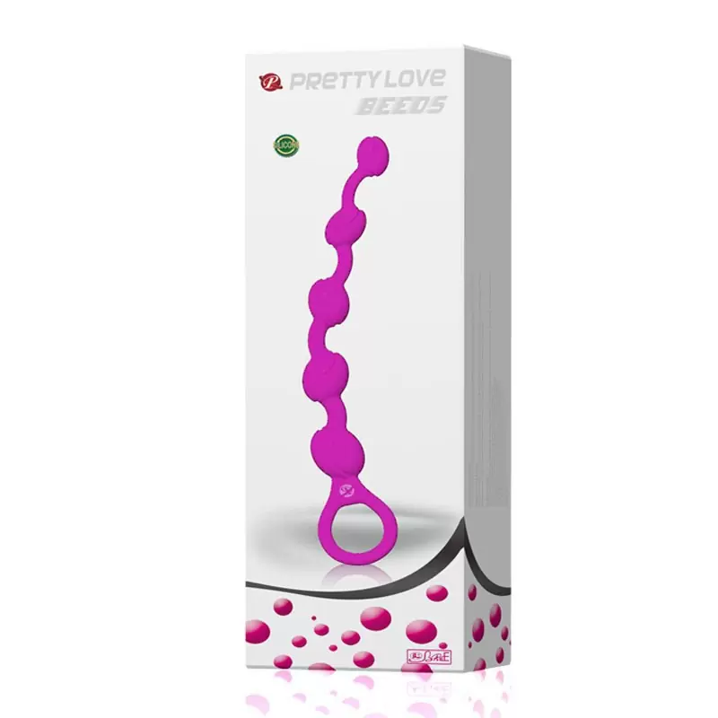 Красивая анальная цепочка Beeds – розовый 