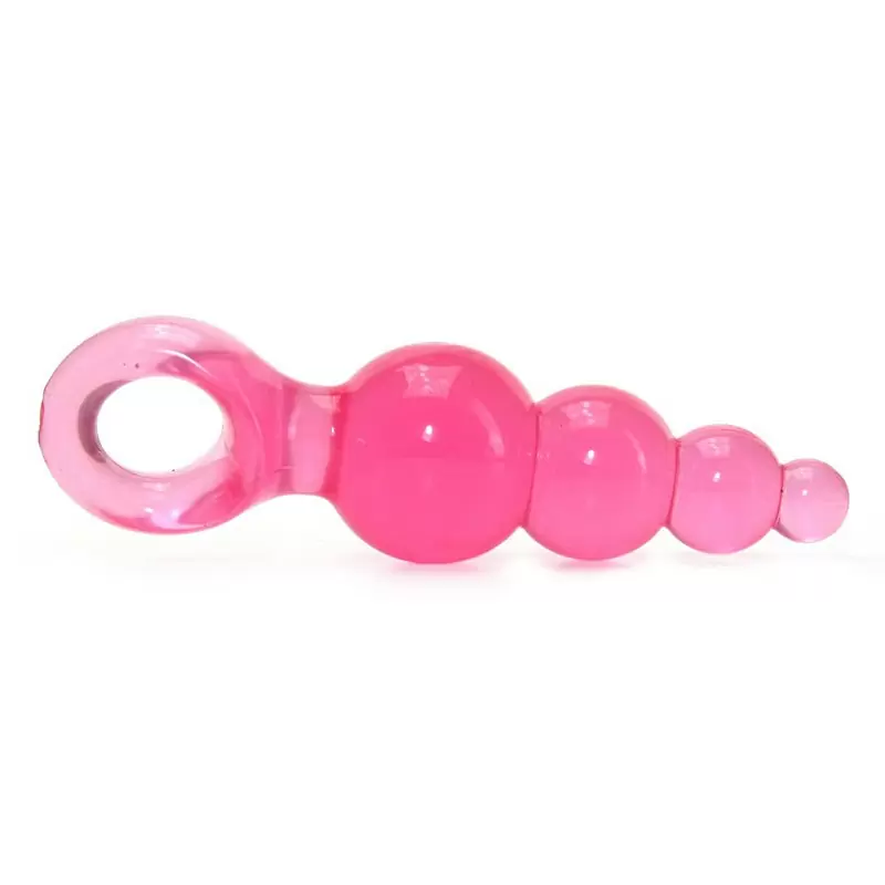 Анальная пробка с кольцом Jolie Ripples Small – розовая