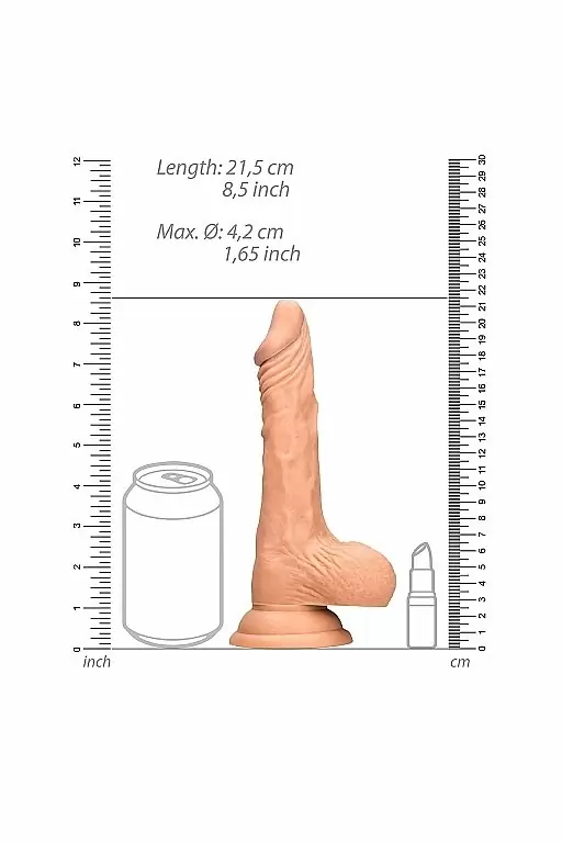 Фаллоимитатор Realistic Dildo With Balls - 20 cm