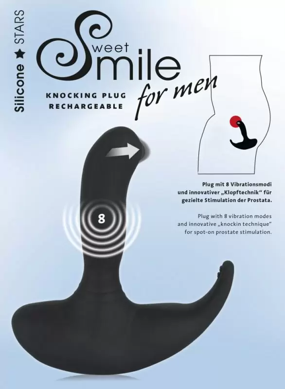 Эргономичный вибростимулятор простаты Rolling Head Vibe - черный