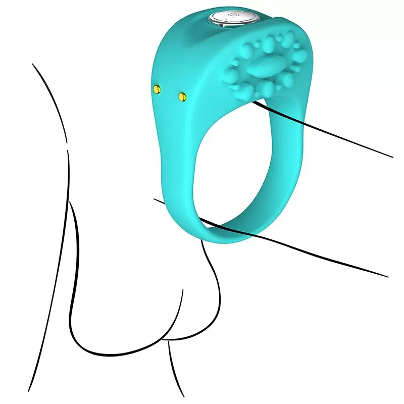 Перезаряжаемое вибро-кольцо Ela – голубое
