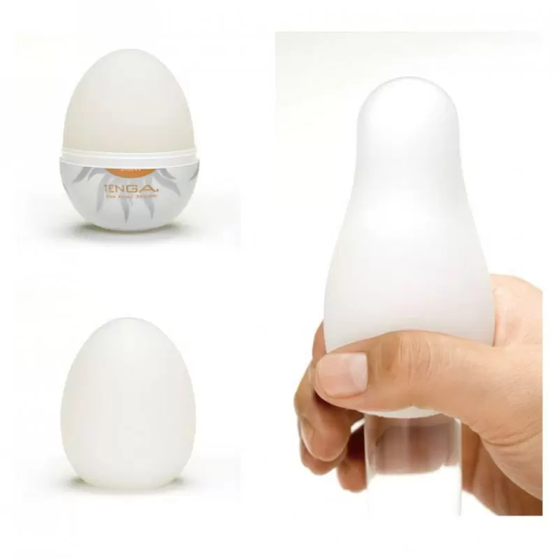 Мастурбатор яйцо Tenga Egg - Shiny – белый