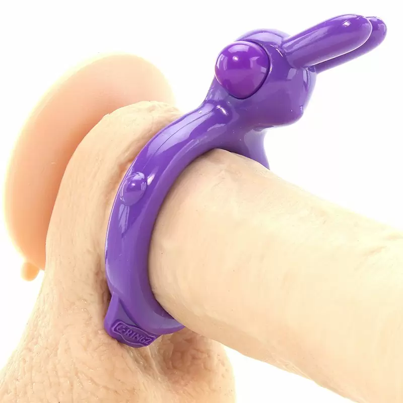 Эрекционное кольцо Ultimate Rabbit Ring с вибрацией – фиолетовый