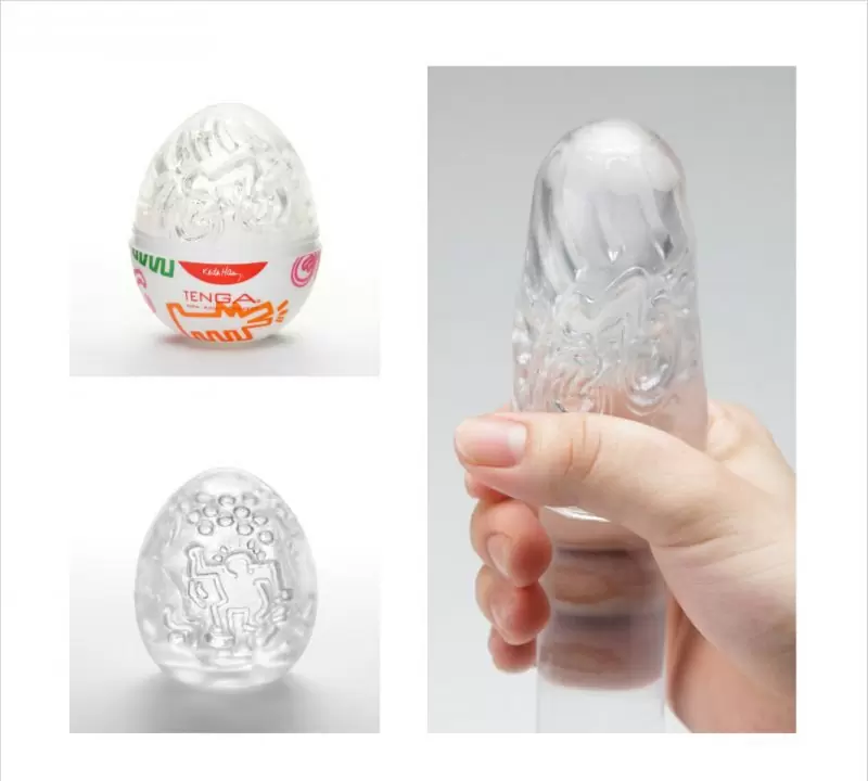Мастурбатор яйцо Tenga&Keith Haring Egg Dance - прозрачный