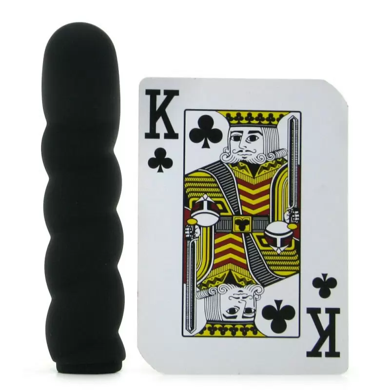 Ребристый стимулятор простаты Ribbed P-Spot Vibe с вибрацией – черный