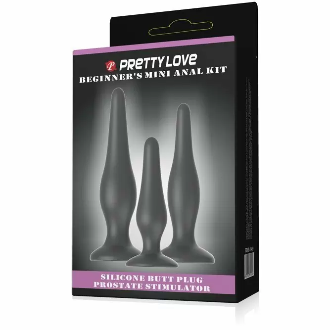 Набор силиконовых анальных пробок для начинающих PrettyLove Mini Anal Kit 