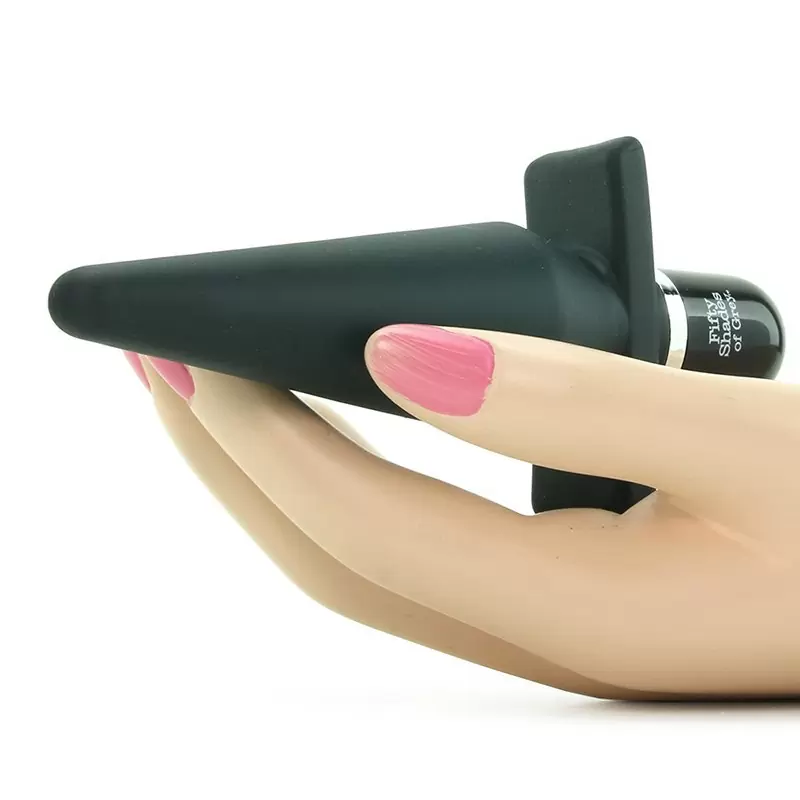 Анальная пробка Delicious Fullness Vibrating Butt Plug с вибрацией – черная	