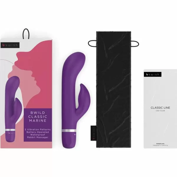 Фиолетовый вибратор-кролик Bswish Bwild Classic Marine, 15,2 см