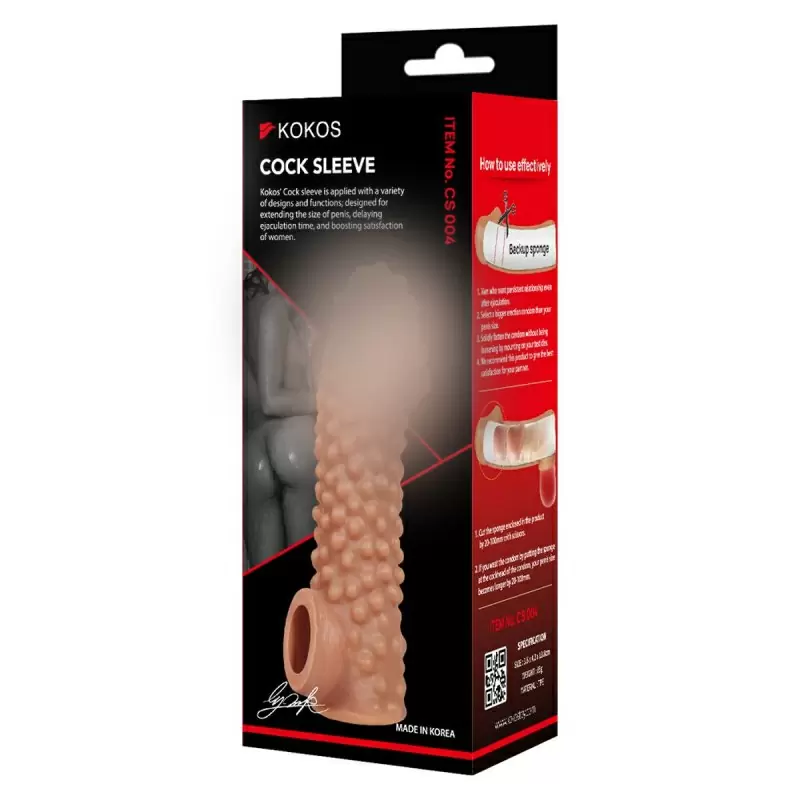 Насадка на фаллос с бугорками и отверстием для мошонки RES.004 LARGE