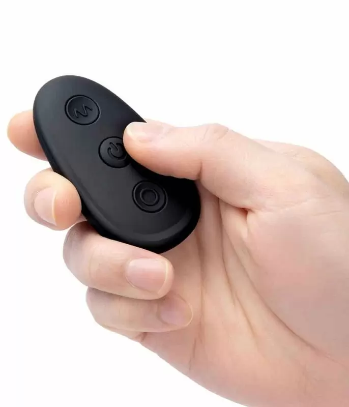 Мощный стимулятор простаты BlueLine Thumper - Prostate Flicking, с пультом Д/У, 13,5 см, 4 режима, силикон