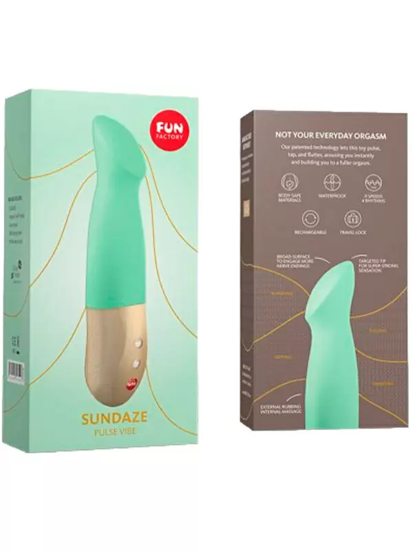 Многофункциональный вибратор Fun Factory Pulse Vibe Sundaze pistachio,  стимулирует точку G, 11 режимов