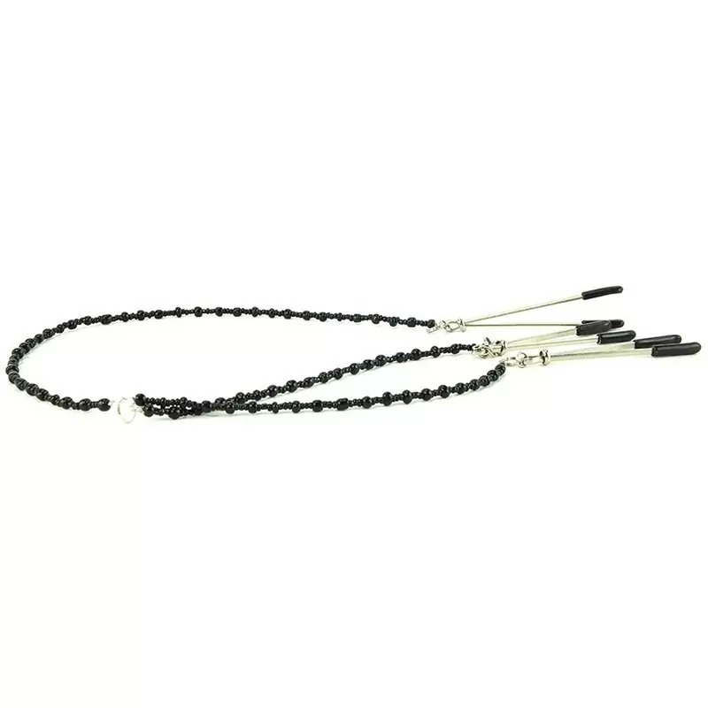 Зажимы для сосков и половых губ Tweezer Intimate Clamps с цепочкой – черный