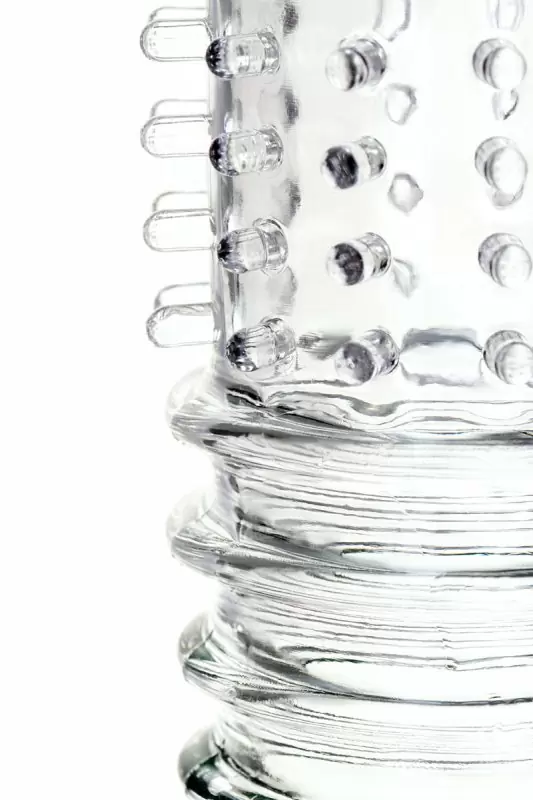 Увеличивающая текстурированная насадка на пенис TOYFA A-Toys – прозрачный