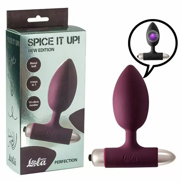 Анальная пробка с вибрацией Spice it up New Edition Perfection Wine red 8014-03lola
