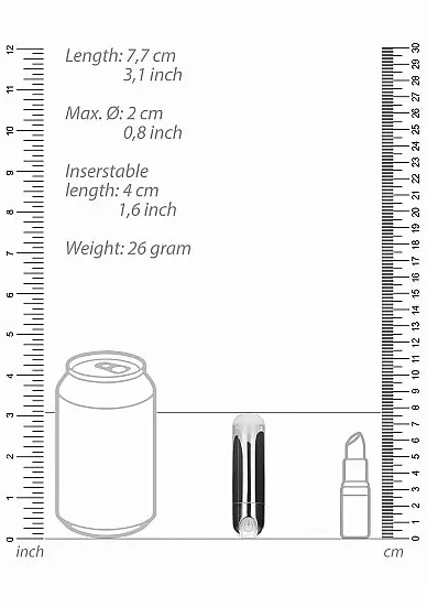 Перезаряжаемая вибропуля BGT - 7 Speed Rechargeable Bullet (серебристая)
