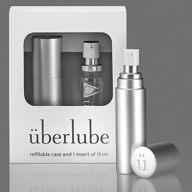 Набор Good-to-Go: флакон Uberlube 15 мл и кейс – серебристый