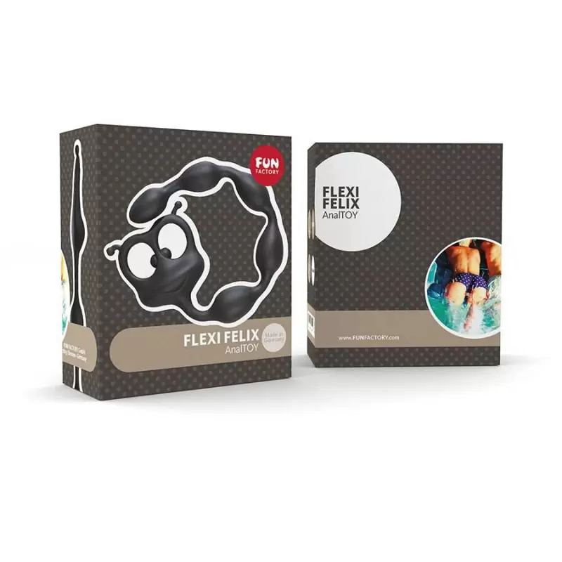 Анальная цепочка Fun Factory Flexi Felix, 32 см, 5 бусин, черный