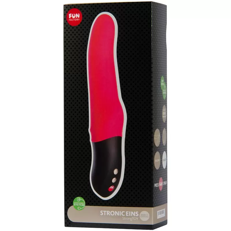 Перезаряжаемый пульсатор Fun Factory Stronic Eins, 23,8 см, силикон, красный