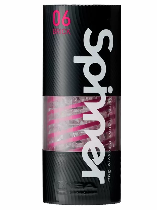 Нереалистичный мастурбатор Tenga Spinner Brick, 13 см, ТПЭ, розовый