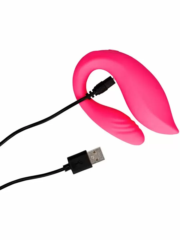 Парный вибратор Couple Toy with Remote Control, с пультом Д/У, 10 см, 10 скоростей, розовый