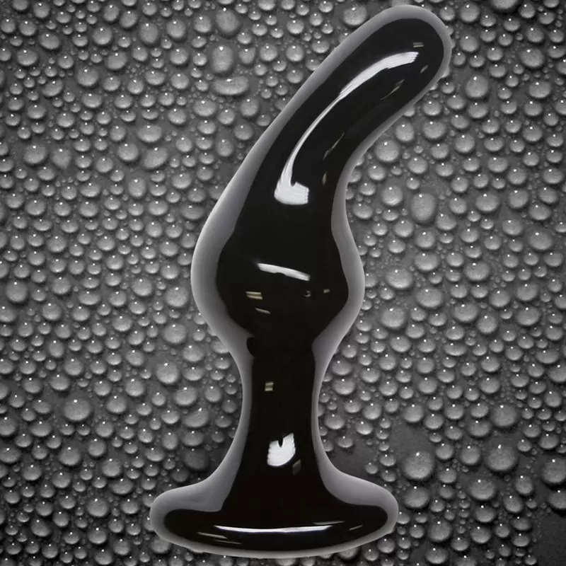 Анальная пробка из стекла Crystal Glass – черная