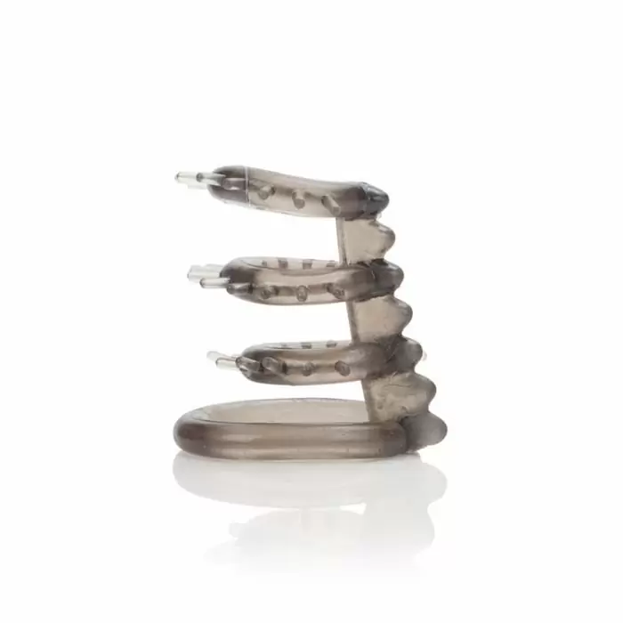 Насадка на пенис и мошонку Support Master Triple Ticklers – серый