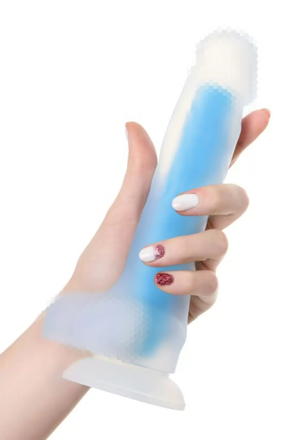 ФАЛЛОИМИТАТОР, СВЕТЯЩИЙСЯ В ТЕМНОТЕ, BEYOND BY TOYFA, BRUCE GLOW, СИЛИКОН, ПРОЗРАЧНО-СИНИЙ, 22 СМ