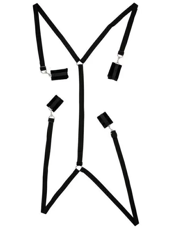 Надёжная фиксация Orion Bad Kitty Bed Shackles, наручники и наножники, 140 см, нейлон, черный