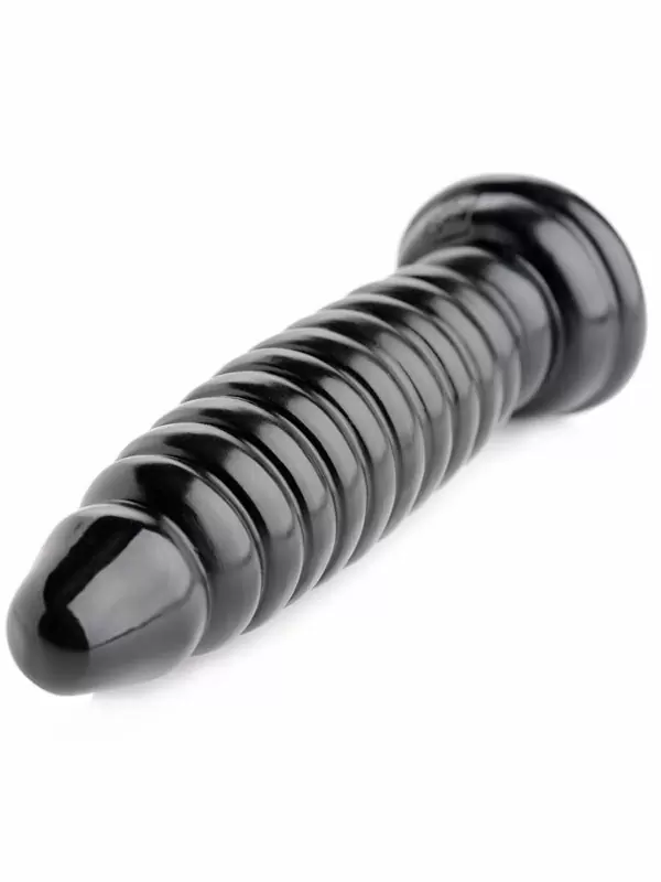 Ребристый анальный стимулятор Obsession, 11 звеньев, 17,8 см, черный