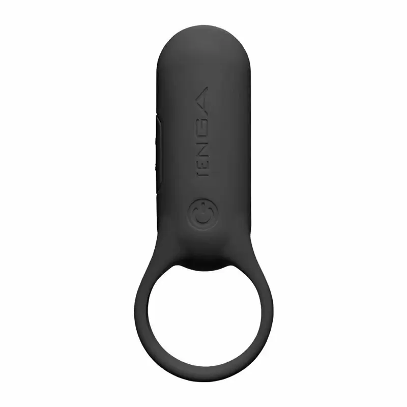 Эрекционное кольцо Tenga paiRING+ с усиленной вибрацией, черное
