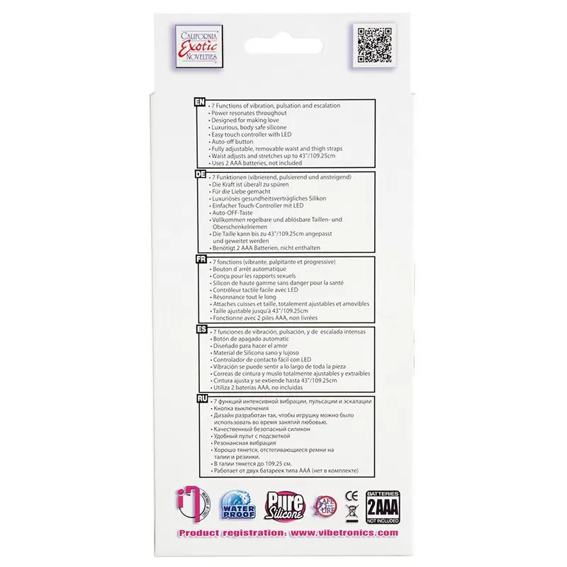 Стимулятор клитора на ремнях 7-Function Silicone Love Rider Butterfly Bliss