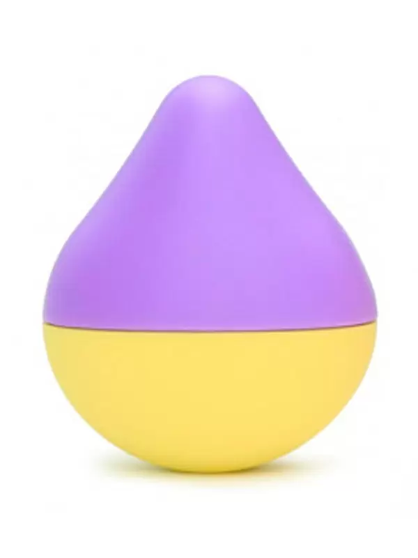 Компактный стимулятор клитора iroha Mini Fuji-Lemon, 6 см, ТПЭ, фиолетовый с желтым