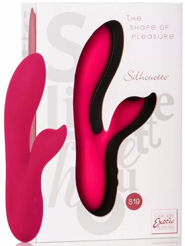 Вибромассажер со стимулятором клитора Silhouette S19 перезаряжаемый – красный
