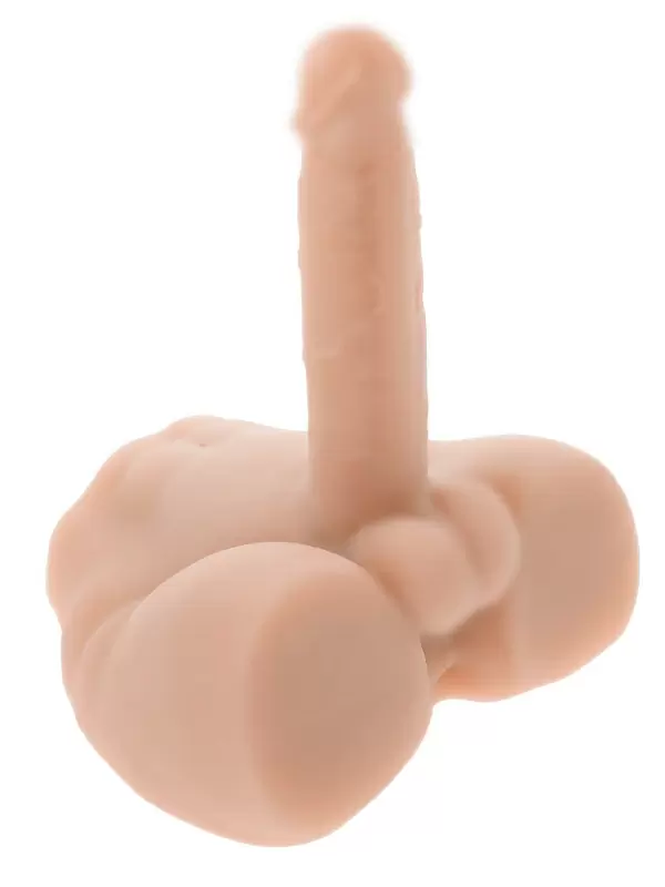 Мужской полуторс-вибратор Evolved Easy Rider, с поступательными движениями, 24 см, ТПР, телесный