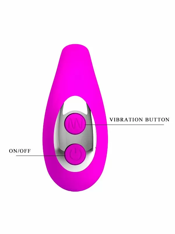 Ребристый вибратор для оральных ласк PrettyLove Mabel, 5,5 см, 7 режимов, розовый