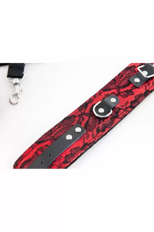 Кружевной бондажный комплект TOYFA Marcus – красный 