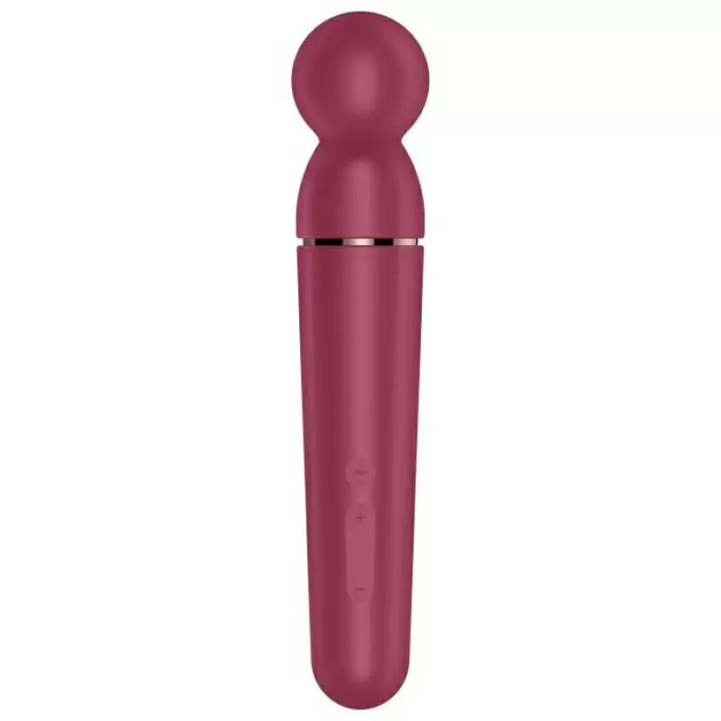 Элегантный вибратор Satisfyer Planet Wand-er, 22 см, силикон, бордовый