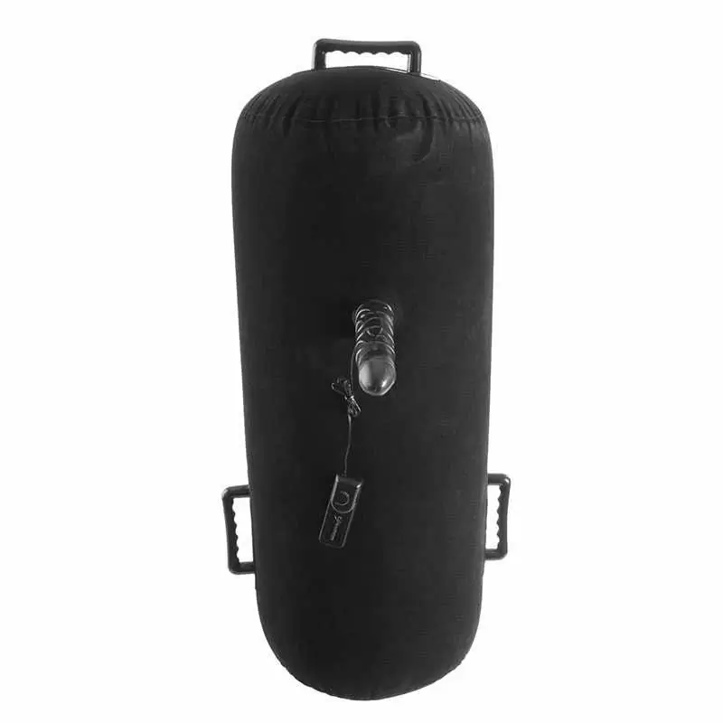 Вибратор на надувной подушке Inflatable Luv Log с пультом ДУ - черный