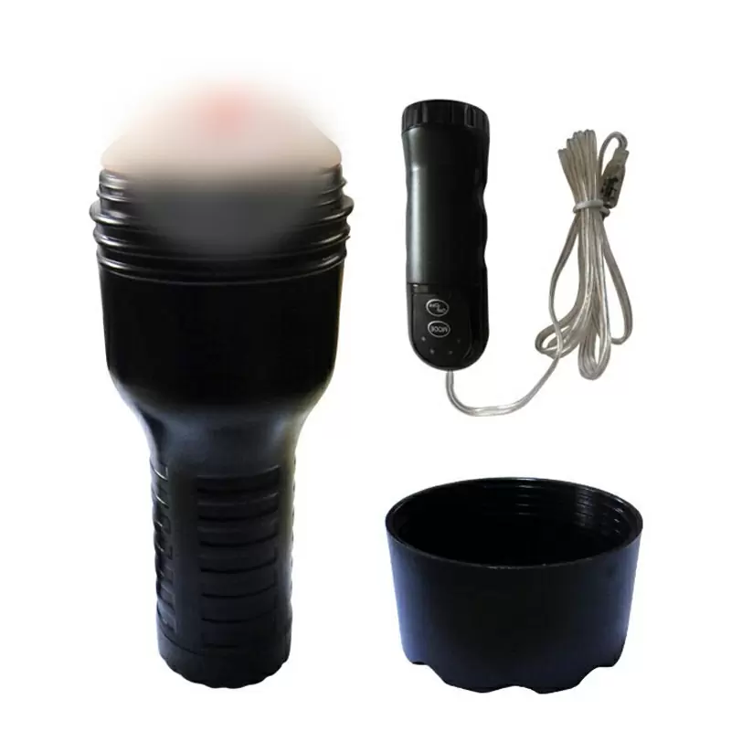 Реалистичная вагина в футляре Pink Lady с вибрацией и проводным пультом – телесный