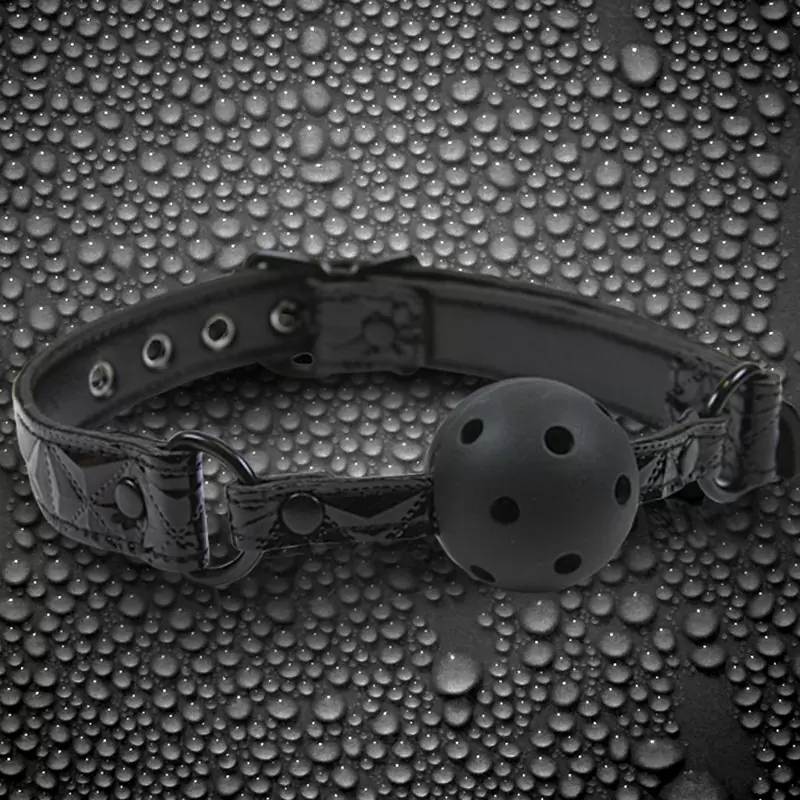 Кляп с виниловым ремешком Sinful Ball Gag – черный