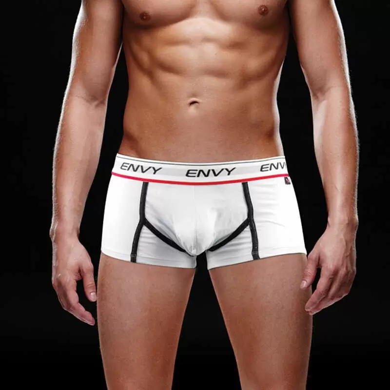 Трусы-хипсы мужские с логотипом, белые, L/XL