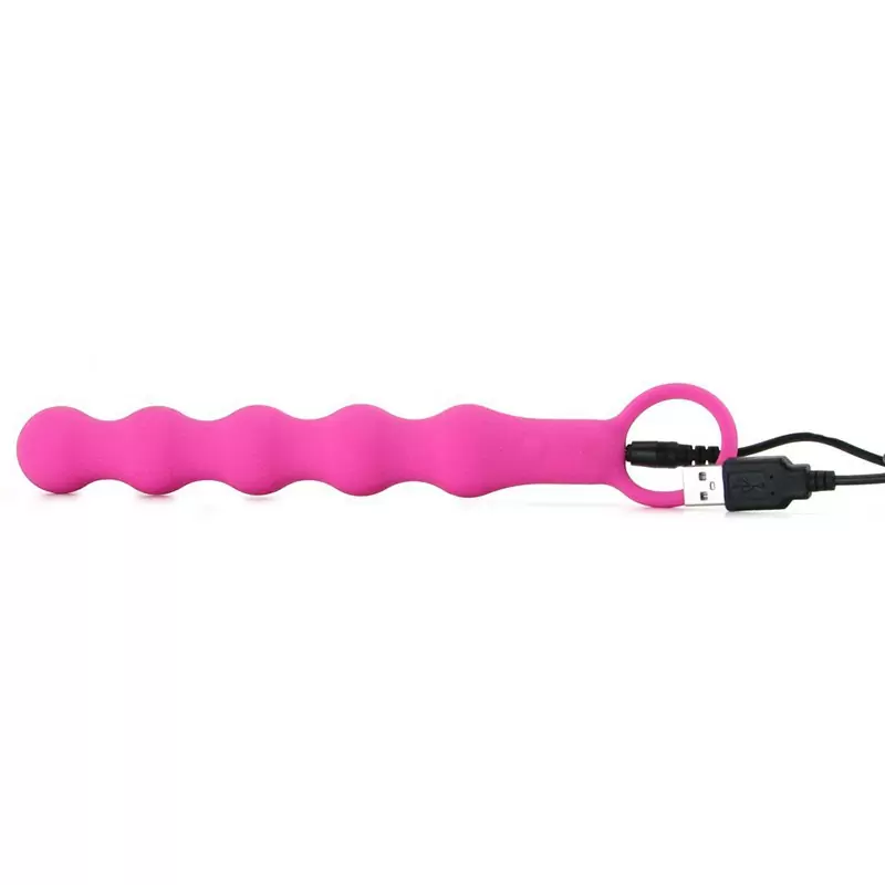 Гибкая анальная вибро-цепочка Lust by Jopen L4.5 – розовая