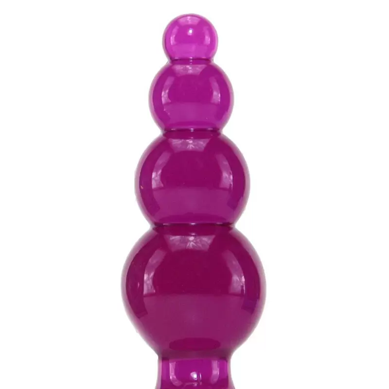 Анальная пробка с кольцом Jolie Ripples Small – фиолетовая