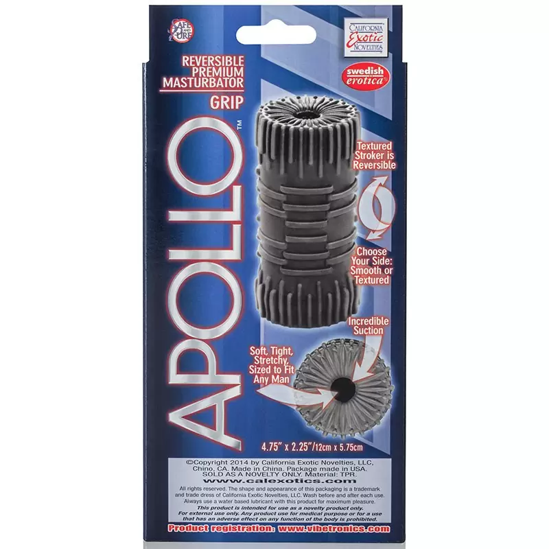 Мастурбатор Apollo Reversible Premium Masturbator Grip двусторонний – серый