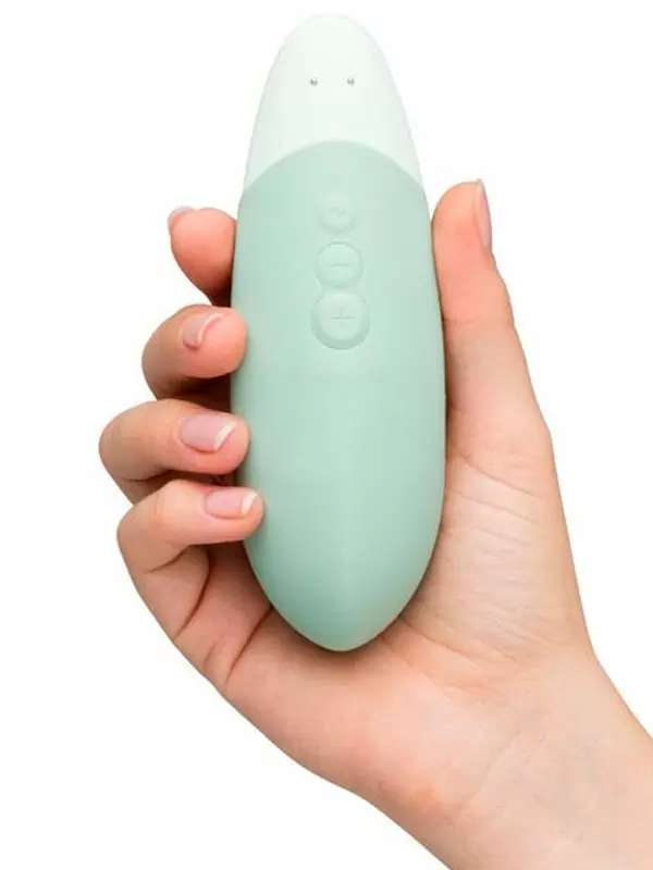 Стимулятор клитора Womanizer Vibe, 10 скоростей, технология UltraWave Vibration, цвет шалфей