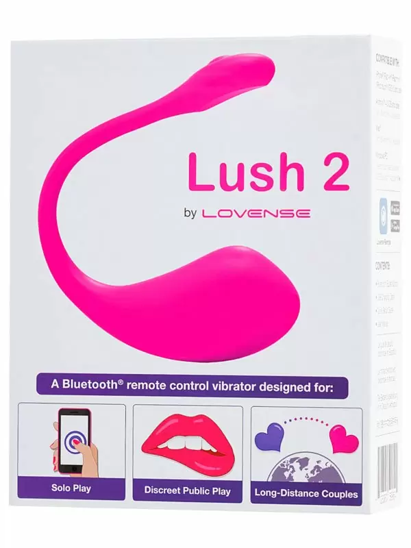 Виброяйцо Lovense Lush 2, с управлением смартфоном, розовое