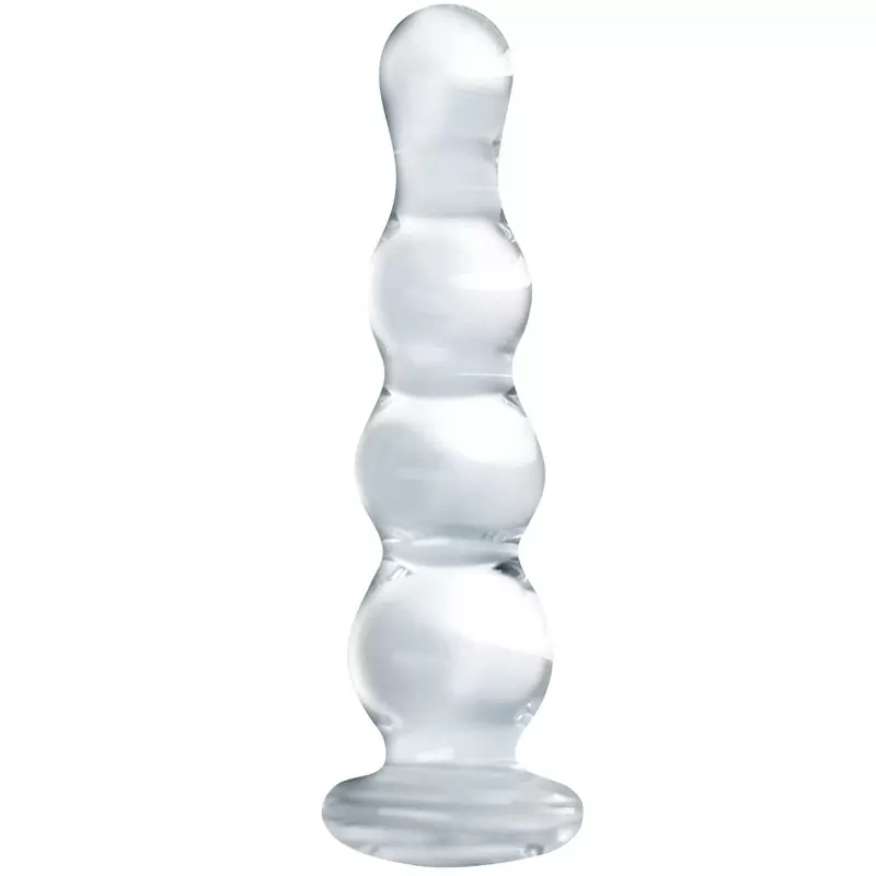 Анальная елочка из стекла Crystal Ripples – прозрачная