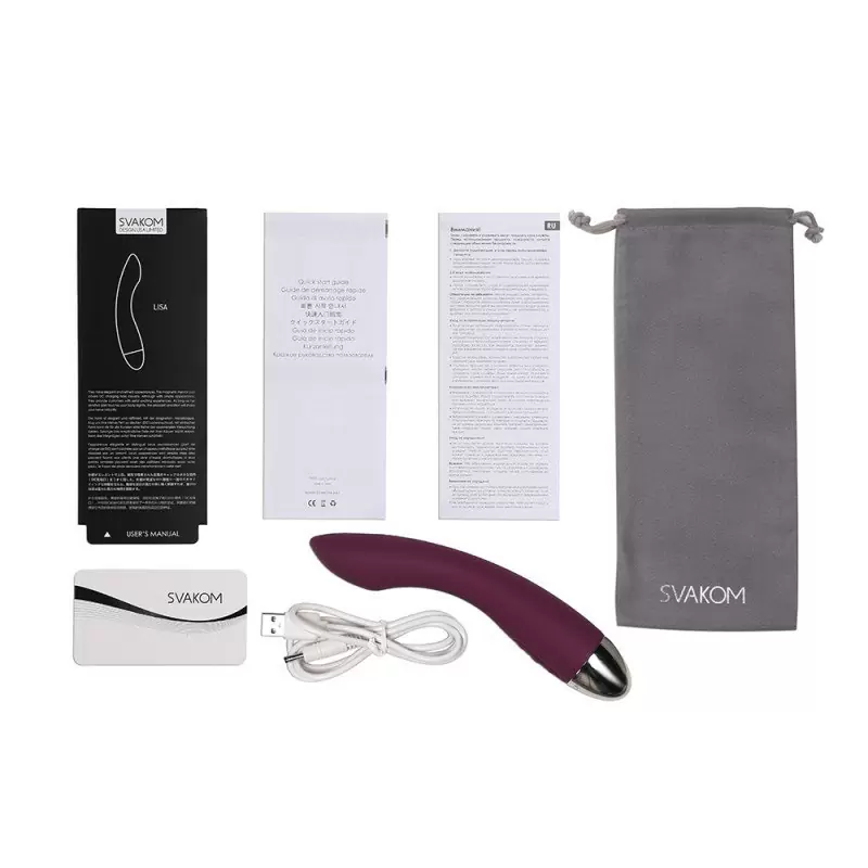 Сенс-вибратор G-точки Lisa включающийся от прикосновений – фиолетовый